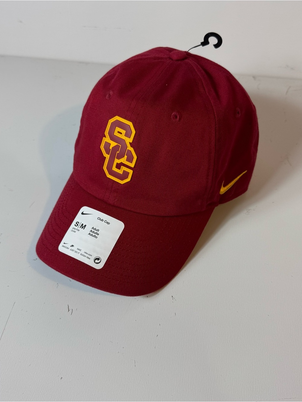 Nike USC Trojans Rise Hat Cap Adult Size: S/M On-Field Swoosh Flex Burgundy NWT